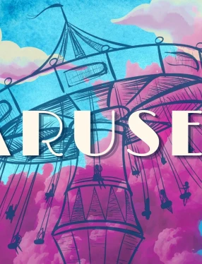 Färgglada moln och en slänggunga