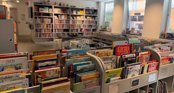 BIld över barnavdelningen på biblioteket.