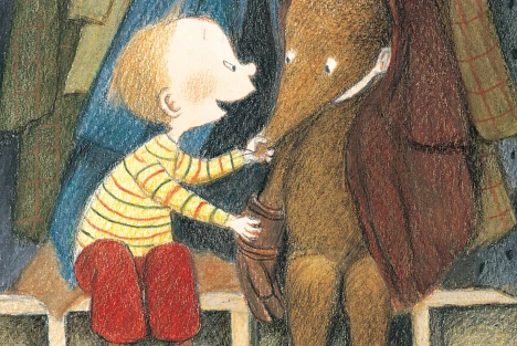 Illustration ur boken "Ensam mullvad på en scen"