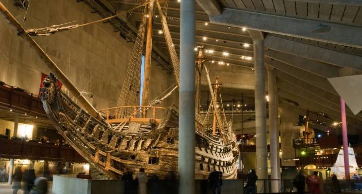 Skeppet Vasa inne på Vasamuseet.