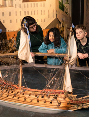 Familjebesök på Vasamuseet.